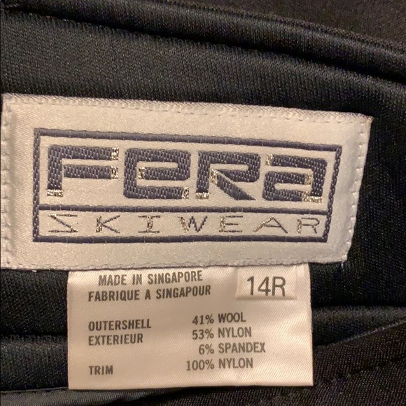 Size 14R black Fera snowboarding pants w/stirrups - Picture 4 of 6